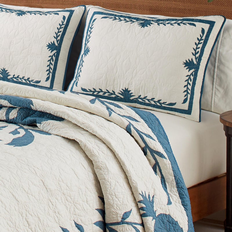 TOMMY Bahama تومي باهاما - غطاء وسادة، 100% قطن مع إغلاق متداخل وإحساس ناعم، غطاء حجم كينغ، مجموعة من 1 (أناناس ألوها الأزرق) - Image 5